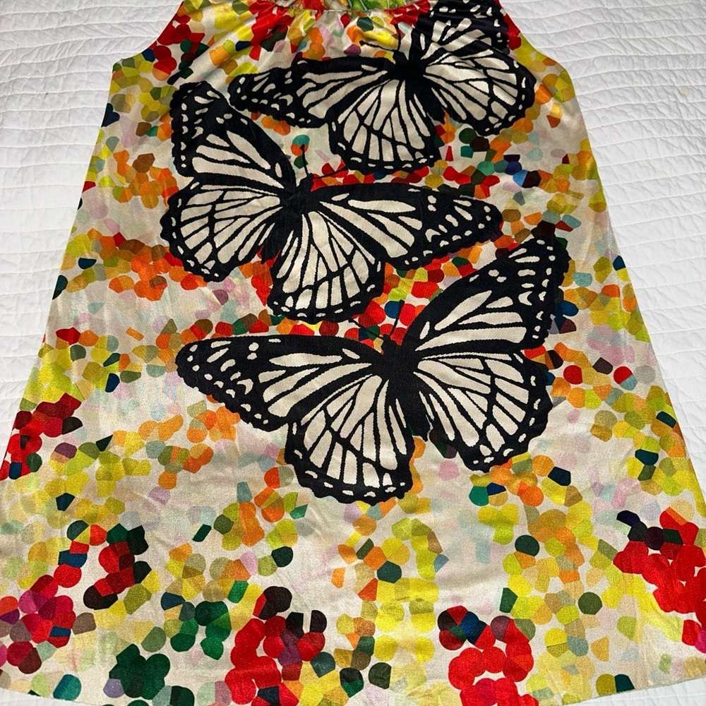 Nally & Milly Reversible Tank Dress L butterflies, and flowers EUC festival